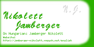 nikolett jamberger business card